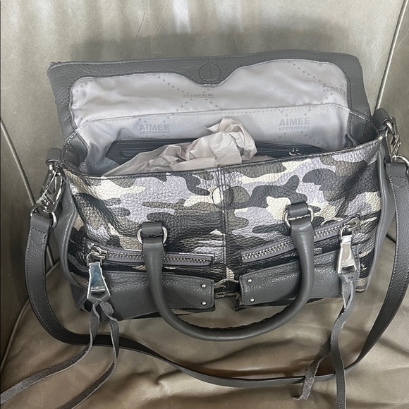 Aimee Kestenberg Metallic Camouflage Satchel. Never used. - Picture 3 of 8
